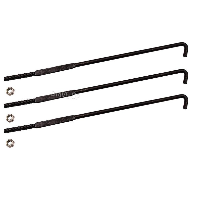 Drive-up EZGO RXV Golf Cart Battery Hold Down Rod J-Bolt and Nut 2008-Up Electric OEM 602896(3 Pack) - Image 5
